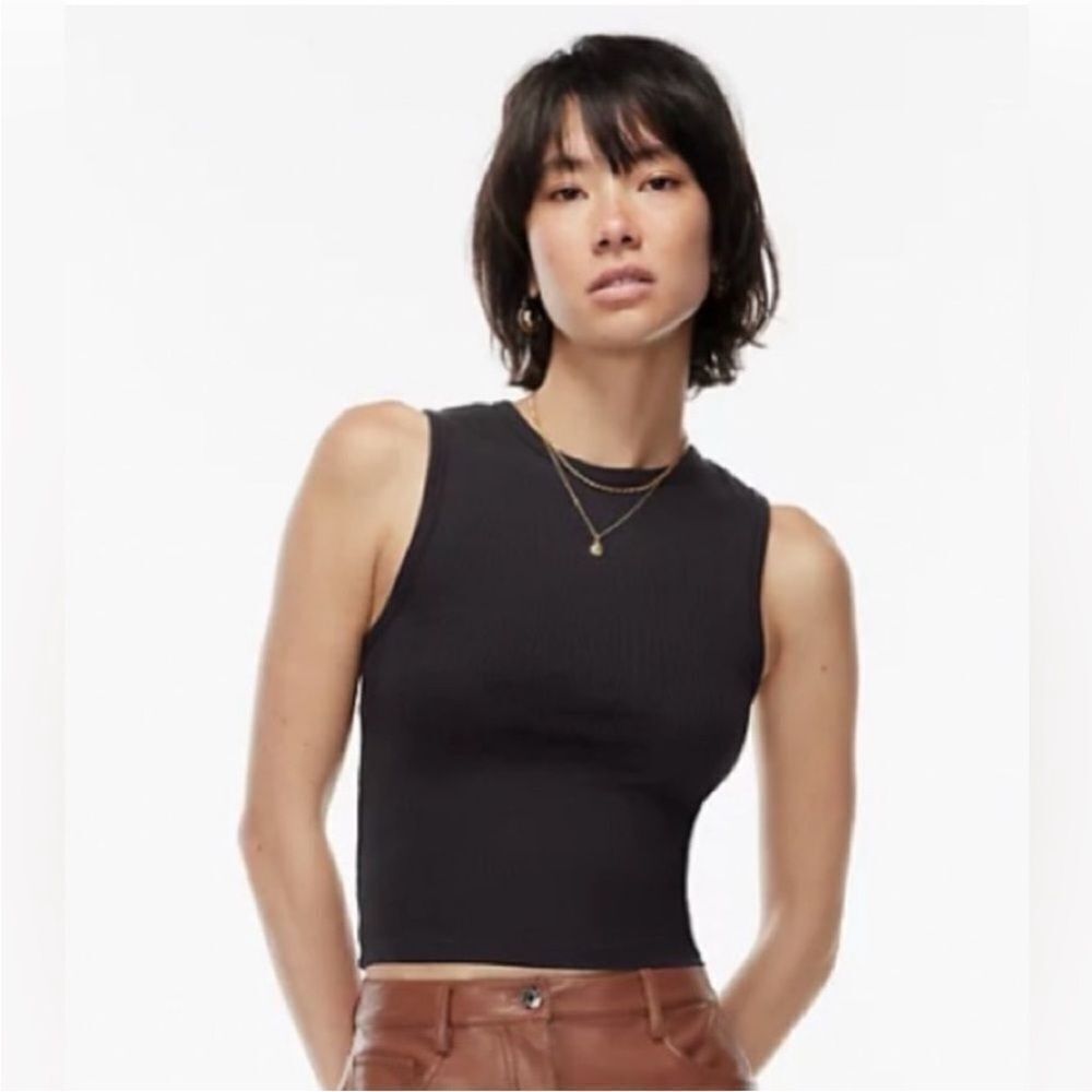 Wilfred Black Ribbed Tank Top